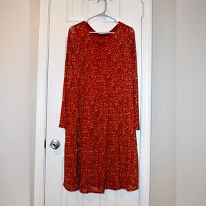 Torrid size 2 long sleeve skater dressss with sheer sleeves